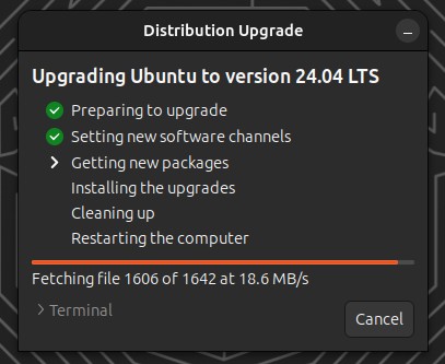 Upgrading to Ubuntu 24.04 LTS from Ubuntu 22.04 LTS