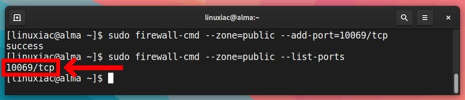 Allow traffic by port number