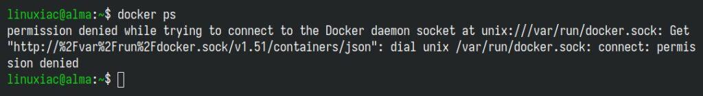 Docker permission denied.
