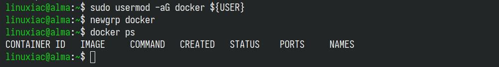 Run the docker command as a regular user.