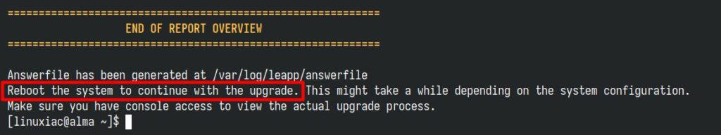 Migration from AlmaLinux 9 to 10.