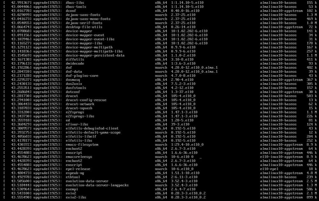 Upgrading AlmaLinux 9 to 10.