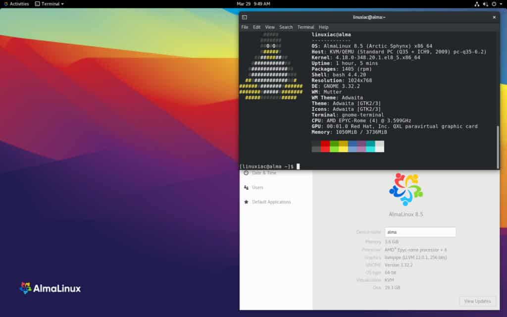AlmaLinux Desktop