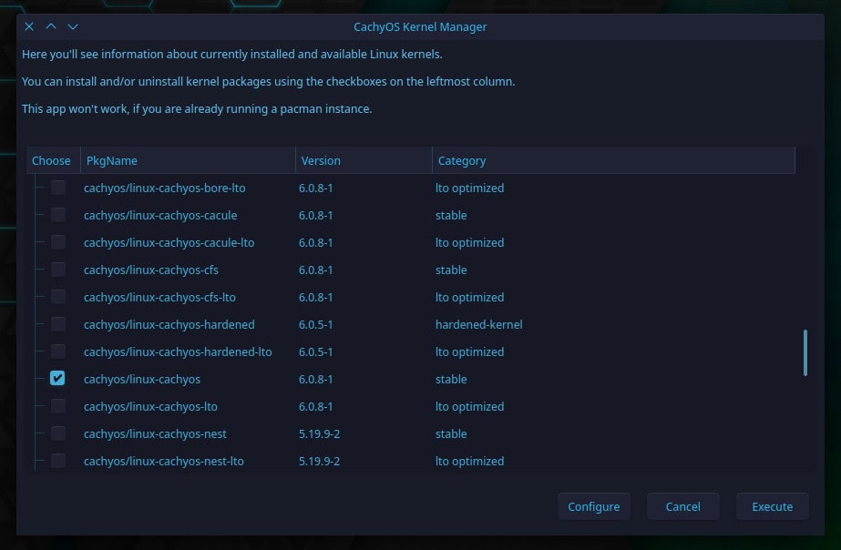 CachyOS Kernel Manager