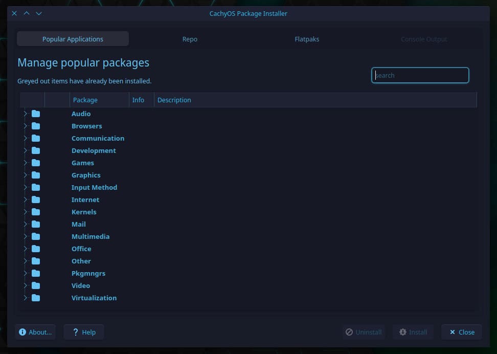 CachyOS Package Installer
