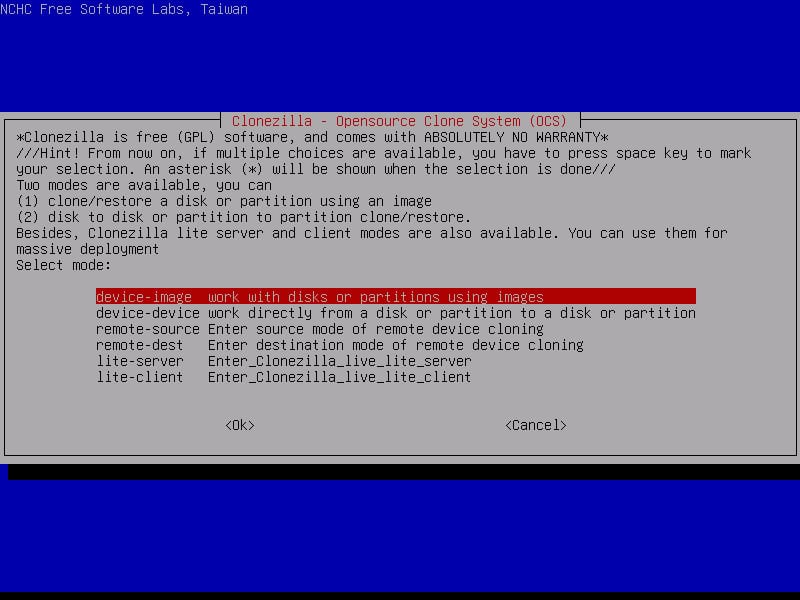 Clonezilla 3.2.1-28  disk cloning and imaging tool