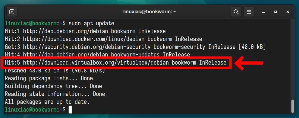 Updating the list of available packages.