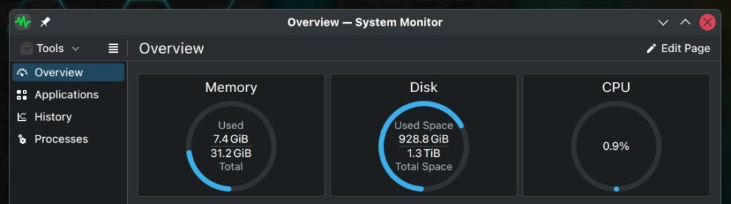 Linux system with enough available free memory.