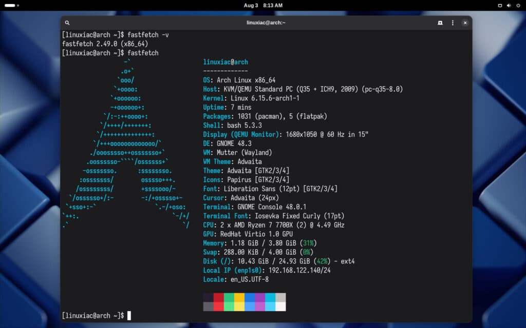 Fastfetch 2.49 System Information Tool