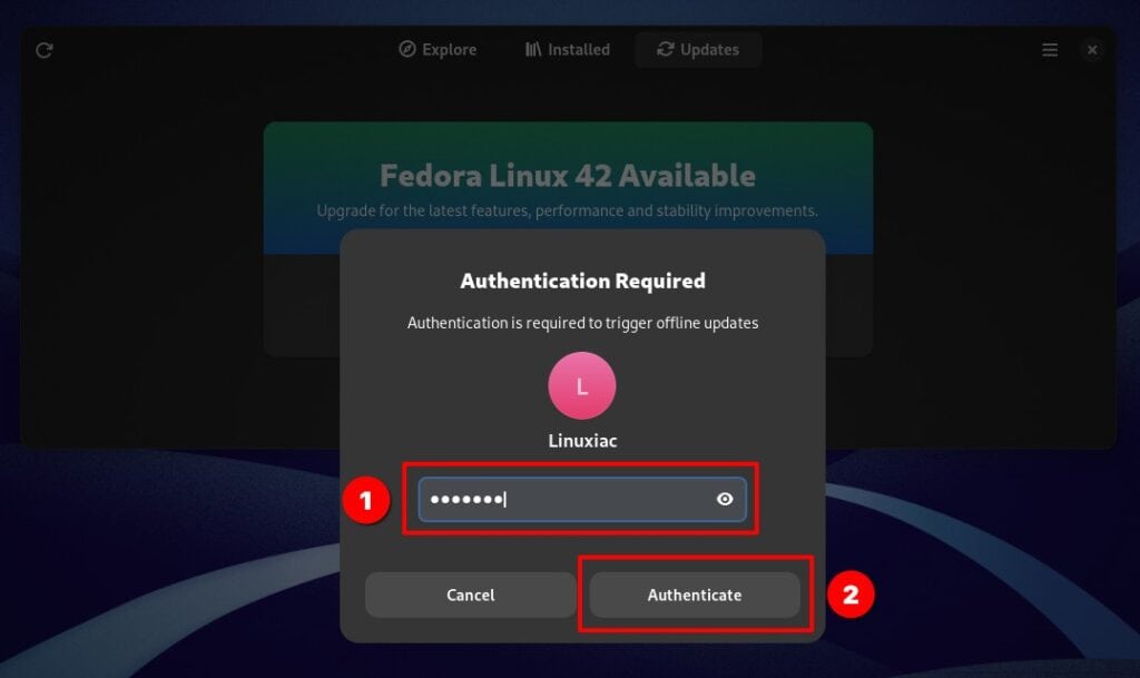 Authentication required. Enter your credentials.
