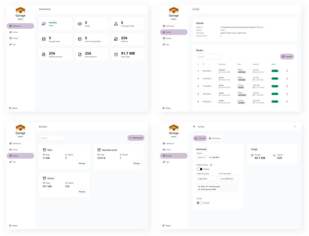 Garage Web UI