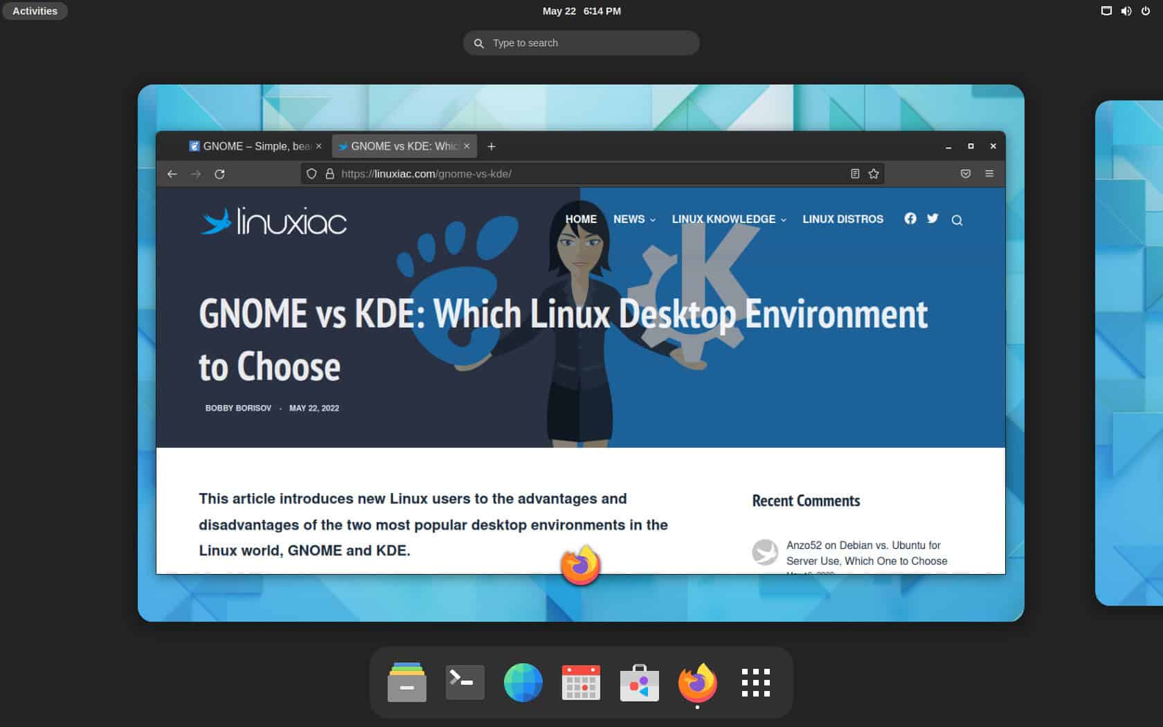 GNOME 42 Desktop Environment