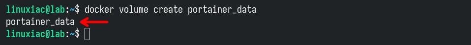 Create a Docker volume.
