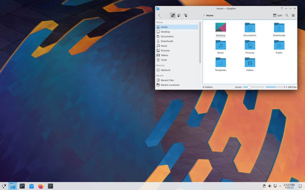 KDE Plasma 5.24 Desktop Environment