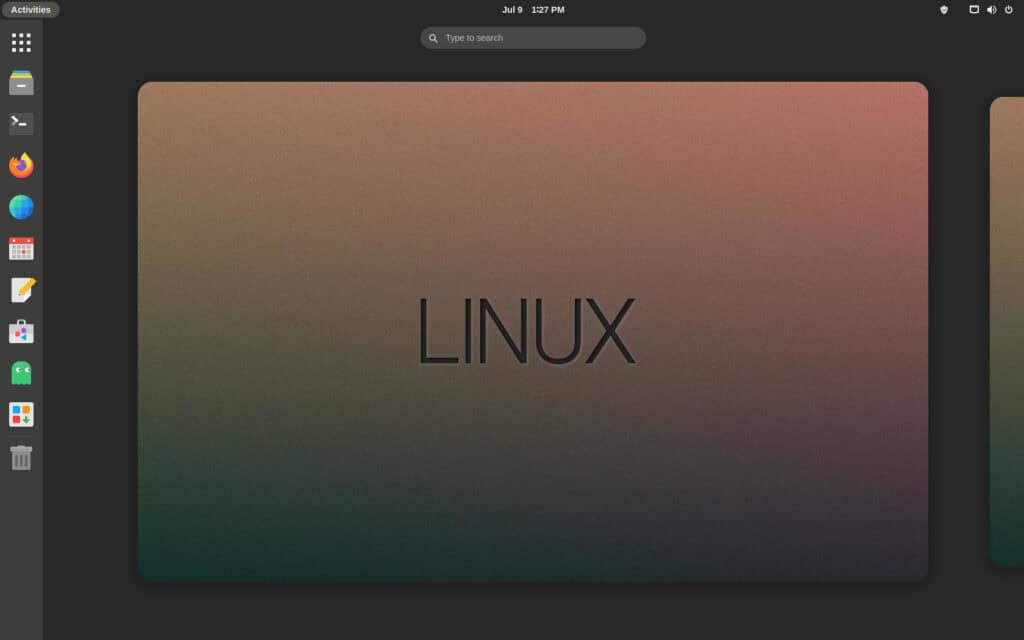 Linux with GNOME Desktop.