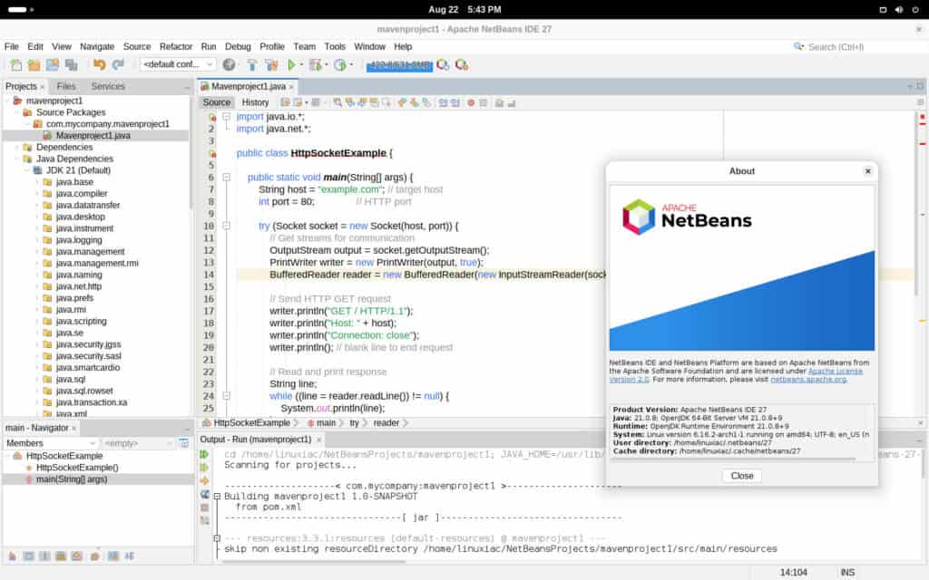 Apache NetBeans 27 open-source IDE 