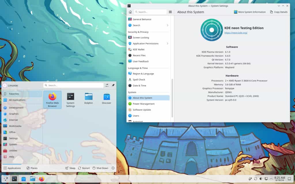 KDE Plasma 6.1 Desktop Environment