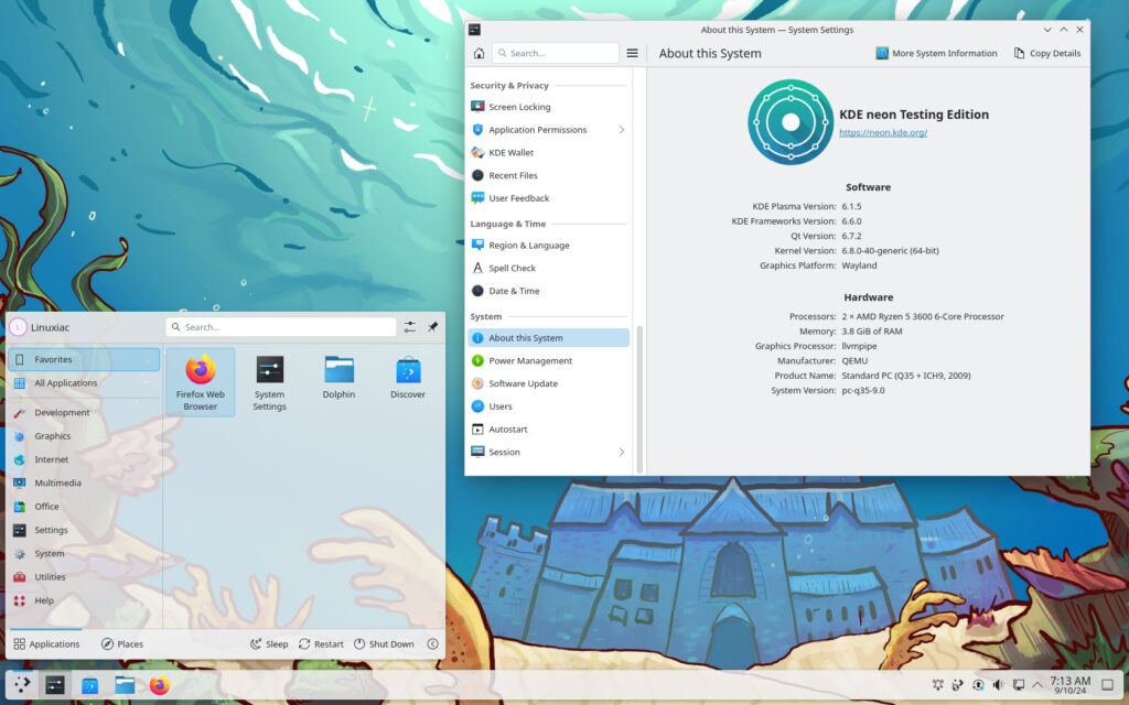 KDE Plasma 6.1.5 Desktop