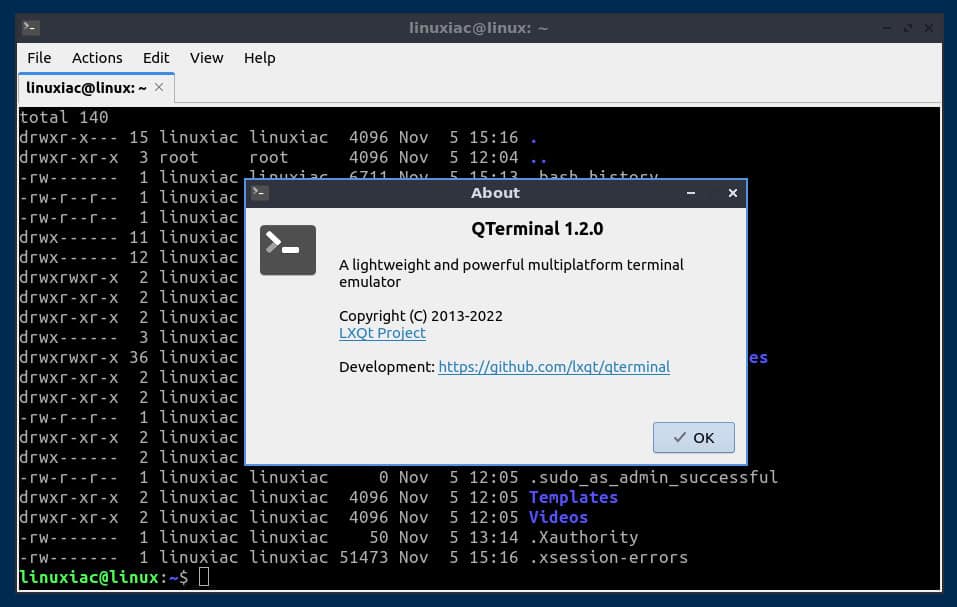 LXQt QTerminal 1.2.0