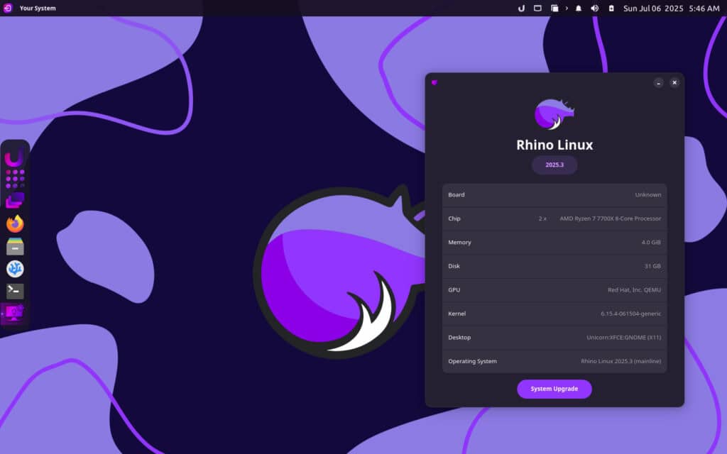 Rhino Linux 2025.3