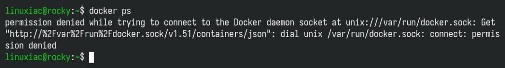 Docker permission denied.