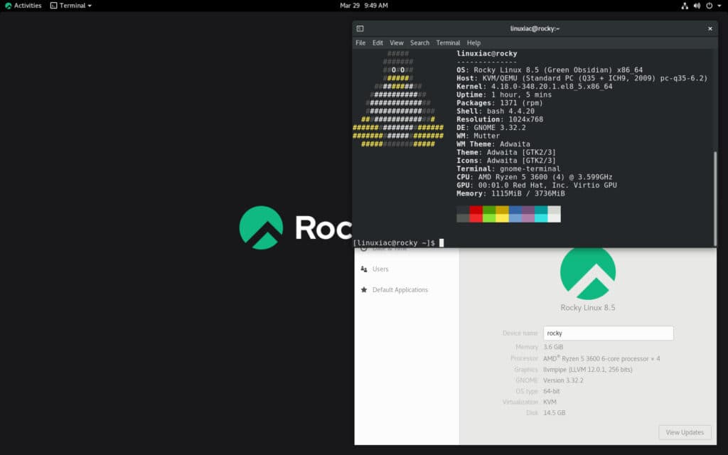 Rocky Linux Desktop