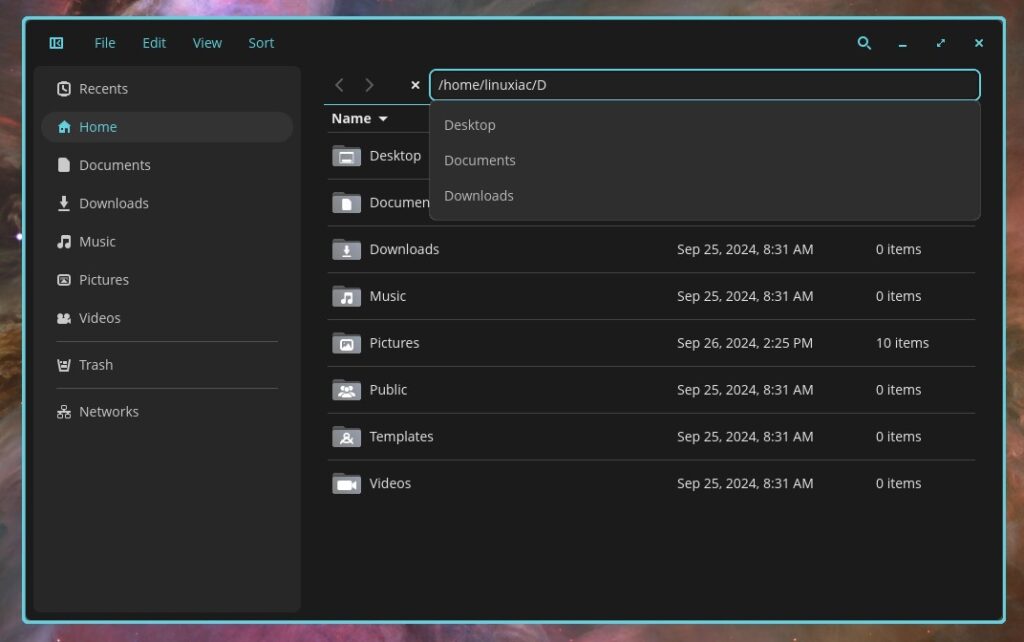 COSMIC File Manager