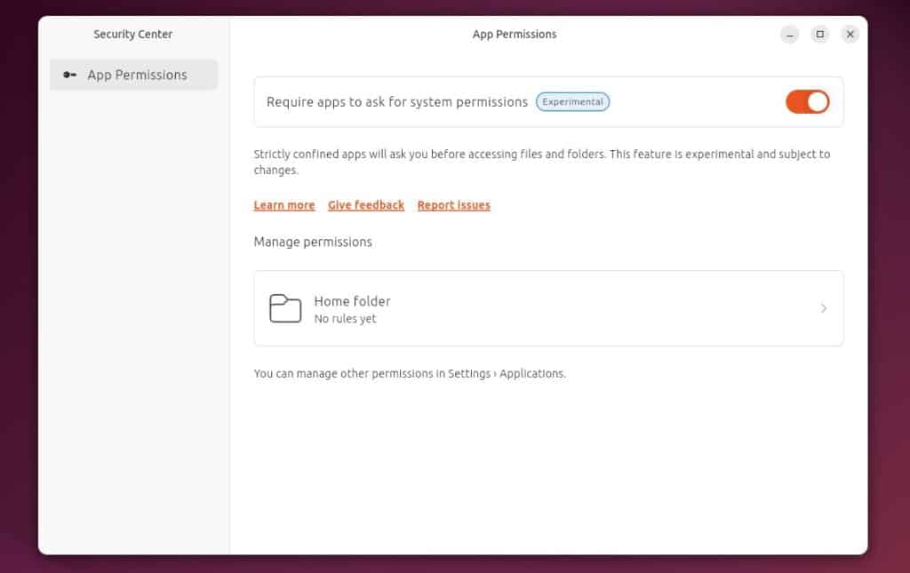 Ubuntu 24.10 Security Center