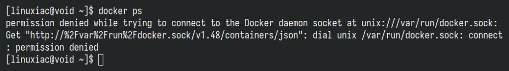 Docker permission denied.