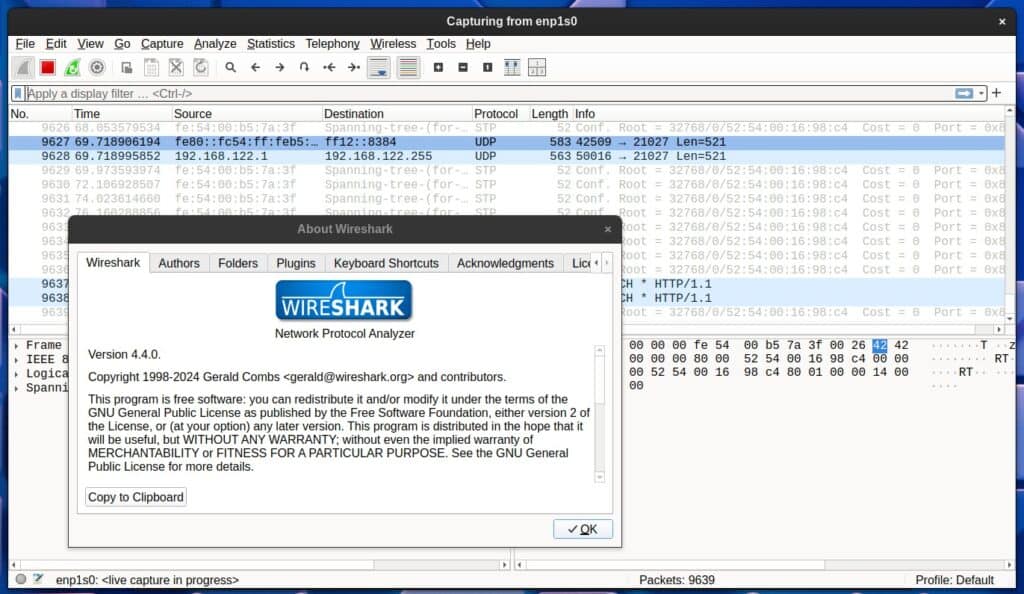 Wireshark 4.4 Packet Analyzer