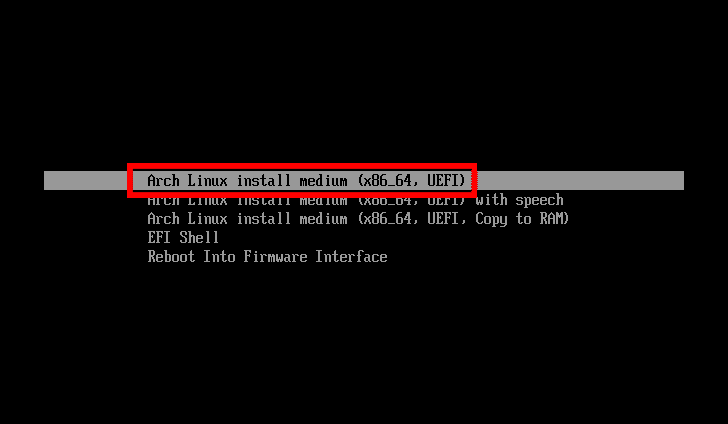 Boot Arch's installation ISO.