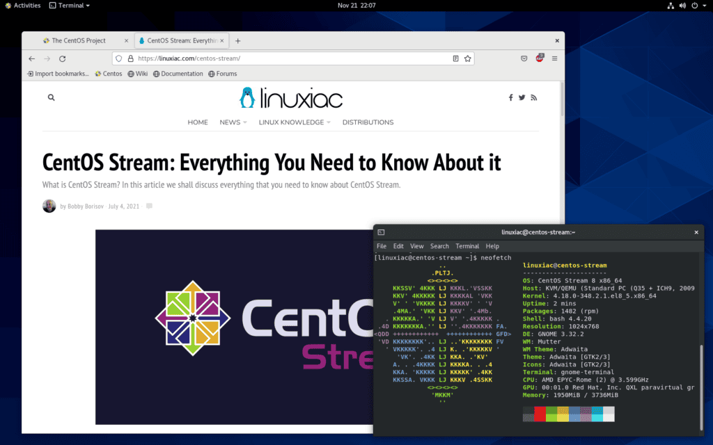 CentOS Stream 8 Desktop
