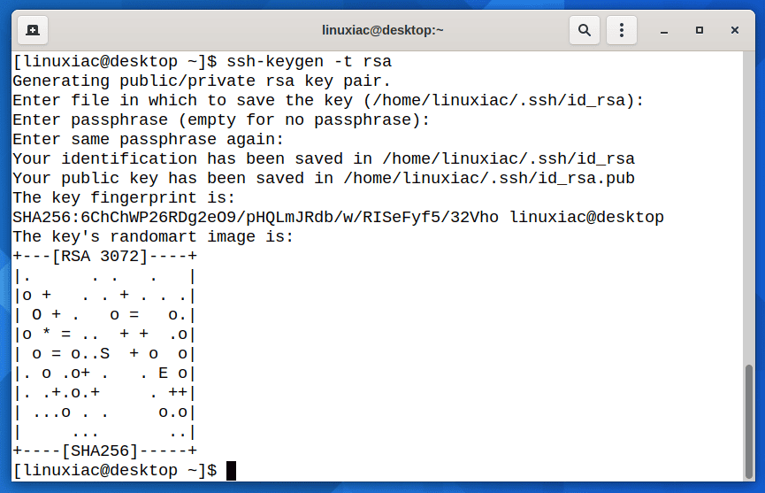 ssh-keygen Generate an SSH Keys on Linux