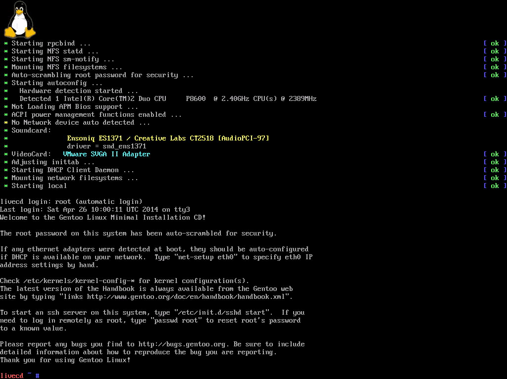 Gentoo Live CD